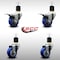 Service Caster 3'' SS Blue Poly Swivel 1-7/8'' Expanding Stem Caster Set 2 Total Lock Brakes, 4PK SCC-SSEXTTL20S314-PPUB-BLUE-2-S-2-178 - alternate 2